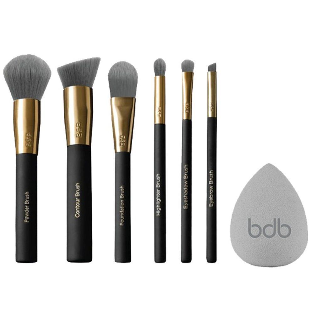 NIB Billion Dollar Beauty Pro Brush Kit + Charcoal Beauty Sponge Bundle